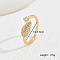 Sweet Korean Style Leaf Shape Ring for Ladies Date Banquet Wedding.
