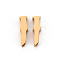 304 Stainless Steel Beads, Laser Cut, Dagger, Real 18K Gold Plated, 15x4x3mm, Hole: 1.5mm