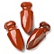 Natural Red Jasper Craved Sword Model Ornament, for Desk Home Display Decorations, 52~52.5x20~20.5x12~12.5mm