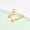 Star Brass Micro Pave Cubic Zirconia Leverback Earrings, Long-Lasting Plated, Golden, Clear, 42x13mm