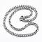 Non-Tarnish 304 Stainless Steel Wheat Chain Necklaces, with Lobster Claw Clasps, Stainless Steel Color, 25 inch(63.5cm), 6x6mm