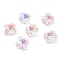 Transparent Glass Charms, Faceted, Back Plated, Cross, Clear AB, 14x14x7mm, Hole: 1.6mm
