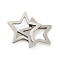 Non-Tarnish 201 Stainless Steel Pendants, Hollow, Star, Stainless Steel Color, 18mm