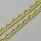 Metallic Cord, Lace Braid Trim, for Jewelry Making, Gold, 10x0.4mm