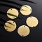 304 Stainless Steel Links Connectors, Manual Polishing, Stamping Blank Tags, Flat Round, Golden, 20x1.8mm, Hole: 1.3mm