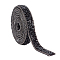 Hotfix Rhinestone Tape, with Glass Tube Beads, for Costume Accessories, Belt Decoration, Black, 10x2mm