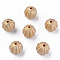 Spray Painted Acrylic Beads, Corrugated Beads, Rubberized Style, Round, Light Khaki, 11x11mm, Hole: 2mm, about 720pcs/500g