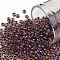 TOHO Round Seed Beads, Japanese Seed Beads, (927) Mauve Lined Light Topaz, 8/0, 3mm, Hole: 1mm, about 1110pcs/50g
