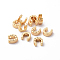 Brass Charms, Nickel Free, Real 18K Gold Plated, Horseshoe, 7x7x3mm, Hole: 1.1~1.3mm
