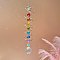 Teardrop Glass Suncatchers, Spinner Metal Hanging Ornaments, Rainbow Maker, for Garden & Home Decoration, Colorful, 450mm