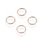 304 Stainless Steel Open Jump Rings, Rose Gold, 8x0.9mm, Inner Diameter: 6.5mm