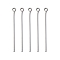 Tarnish Resistant 304 Stainless Steel Eye Pin, Stainless Steel Color, 40mm, Hole: 2mm, Pin: 0.7mm