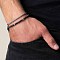 Fashion Retro Black Matte Bracelet Set with Zircon Crown, Diamond Ball, Dice, Lion Head Bracelet