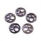 Coconut Pendants, Flat Round, Coffee, 50x5mm, Hole: 3mm