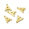 Rack Plating Brass Letter Connector Charms, for Personalized Name Necklace Making, Real 18K Gold Plated, Long-Lasting Plated, Cadmium Free & Nickel Free & Lead Free, Letter.A, 12x9.5x1.5mm, Hole: 1mm