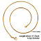 Ion Plating(IP) 1.5mm Unisex 304 Stainless Steel Snake Chains Necklaces