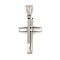 Tarnish Resistant 304 Stainless Steel Pendants, Cross, Stainless Steel Color, 36x20x4mm, Hole: 10x4mm