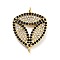 Brass Micro Pave Clear and Black Cubic Zirconia Triangle Connector Charms, Rack Plating, Long-Lasting Plated, Lead Free & Cadmium Free, Real 18K Gold Plated, 22x16.5x2mm, Hole: 1.4mm