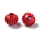 Spray Painted Alloy Bead, Lantern, Crimson, 6.5x4.5mm, Hole: 1.8mm