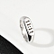 304 Stainless Steel Plain Band Finger Rings, with Number 11:11, Stainless Steel Color, 6mm, US Size 8 1/2(18.5mm)