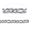 Tarnish Resistant 304 Stainless Steel Figaro Chains, with Spool, Unwelded, for Jewelry Making, Stainless Steel Color, 4~6x3x0.8mm, about 82.02 Feet(25m)/roll