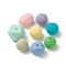 Silicone Beads, Faceted, Mixed Shapes, Mixed Color, 15~17x15~17x14~17mm, Hole: 2mm