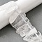 Natural Quartz Crystal Beads Strands, Rock Crystal, Rectangle, Top Drilled, 22~60x6~14x6~9mm, Hole: 1.5~2mm, about 17~22pcs/strand, 7.48''~8.07''(19~20.5cm)