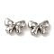 Rack Plating Alloy Beads, Cadmium Free & Nickel Free & Lead Free, Bowknot, Platinum, 11x14.5x5.5mm, Hole: 2mm