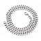 Non-Tarnish Men's 201 Stainless Steel Cuban Chain Necklace, with Lobster Claw Clasp and Jump Rings, Stainless Steel Color, Link: 8x6x1.5mm, 19.68 inch(50cm)