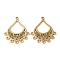 304 Stainless Steel Chandelier Component Links, Teardrop, Golden, 35x31x2.5mm, Hole: 2mm and 2.5mm