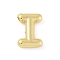 Rack Plating Brass Pendants, Long-Lasting Plated, Lead Free & Cadmium Free,  Real 18K Gold Plated, Letter I, 17.5x12x4mm, Hole: 1.8mm