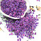 (Defective Closeout Sale: Fade)Glass Seed Beads, Transparent Inside Colours, Round Hole, Round, Purple, 4x3mm, Hole: 1.2mm, 4500pcs/pound
