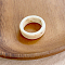 1Pc Resin Finger Rings for Women, Old Lace, Inner Diameter: 18mm