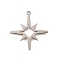 201 Stainless Steel Pendants, Laser Cut, Star Charm, Stainless Steel Color, 30.5x29x1mm, Hole: 1.8mm