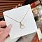 Acrylic with Rhinestone Pendant Necklaces, Stainless Steel Cable Chain Necklaces , Shell Shape,  8.27~19.69 inch(21~50cm)