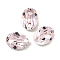 Glass Rhinestone Cabochons, Pointed Back & Back Plated, Faceted, Oval, Light Rose, 8x6x4mm