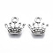 Zinc Alloy Pendants, Lead Free & Cadmium Free, Crown Shape, Antique Silver, 13x14x3mm, Hole: 2mm, about 5900pcs/5000g