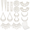 SUNNYCLUE 1 Box 16PCS 8 Style Stainless Steel Sunlight Triangle Stars Charms Moon Charms Bracelets Making Charms Pendants for DIY Jewellery Making Charms Necklace Crafting Earrings