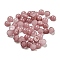 Natural White Jade Dyed Cabochons, Half Round, Rosy Brown, 4x2~2.5mm