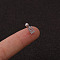 316L Surgical Stainless Steel Micro Pave Clear Cubic Zirconia Cartilage Earrings, Stainless Steel Color, Letter E, 6mm, Pin: 1.2mm