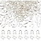 PandaHall About 200 Pcs Silver Brass Wire Guardian Wire Cable Protector 5x4x1mm for Jewelry Making