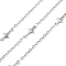 Tarnish Resistant 304 Stainless Steel Cross Link Chains, Soldered, with Spool, Stainless Steel Color, 13x6x2mm, 2.7x2x0.5mm, about 10m/Roll