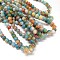 Jade Beads Strands, Natural White Jade, Dyed, Round, Colorful, 8mm, Hole: 1mm, about 51pcs/strand, 15.7 inch