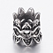 304 Stainless Steel European Beads, Large Hole Beads, Column, Antique Silver, 9x9.5mm, Hole: 5mm