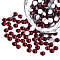 Glass Flat Back Rhinestone Cabochons, Back Plated, Faceted Half Round, Garnet, SS20, 4.6~4.8x2mm, about 1440pcs/bag