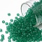 TOHO Round Seed Beads, Japanese Seed Beads, (72F) Transparent Frost Dark Peridot, 8/0, 3mm, Hole: 1mm, about 1110pcs/50g