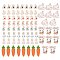Alloy Enamel Charms, Mixed Shapes, Light Gold, Mixed Color, 80pcs/box