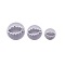 Plastic Cookie Fondant Stamper Set, Biscuit Cookie Stamp Impress, Round, Leaf Pattern, 28~45mm, 3pcs/set