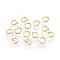 304 Stainless Steel Open Jump Rings, Real 18k Gold Plated, 5x0.8mm, 20 Gauge