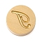 Golden Tone Brass Letter Stamps, with Black Wooden Handles, for DIY Wax Seal Stamps, Letter T, 79.5x12x12mm